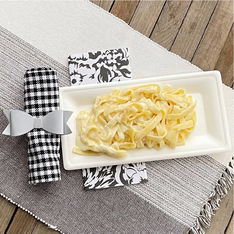 Outside the Box Papers Biodegradable Sugarcane Bagasse Plates - Rectangle - 10" x 5" - Heavyweight - 50 Pack - Image 4